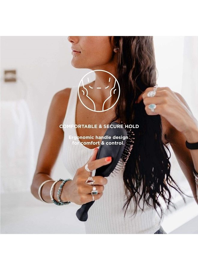Gimme Beauty - Medium Hair Brush - Damage-Free Detangling Brush - Hair Brush for All Hair Types with Anti-Static, Heat-Resistant, & Flexible Nylon Bristles - Detangler Brush for Women & Kids - Image 5