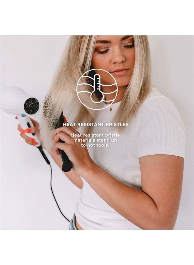 Gimme Beauty - Medium Hair Brush - Damage-Free Detangling Brush - Hair Brush for All Hair Types with Anti-Static, Heat-Resistant, & Flexible Nylon Bristles - Detangler Brush for Women & Kids - Image 3