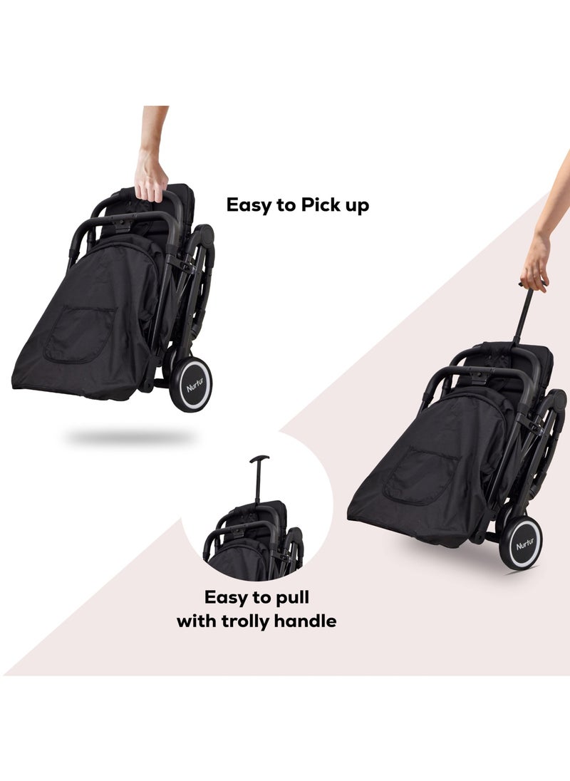 Nurtur - Baby Stroller 0 To 36 Months Storage Basket One -Hand Fold Design 5 Point Safety Harness Eva Wheels - Image 1