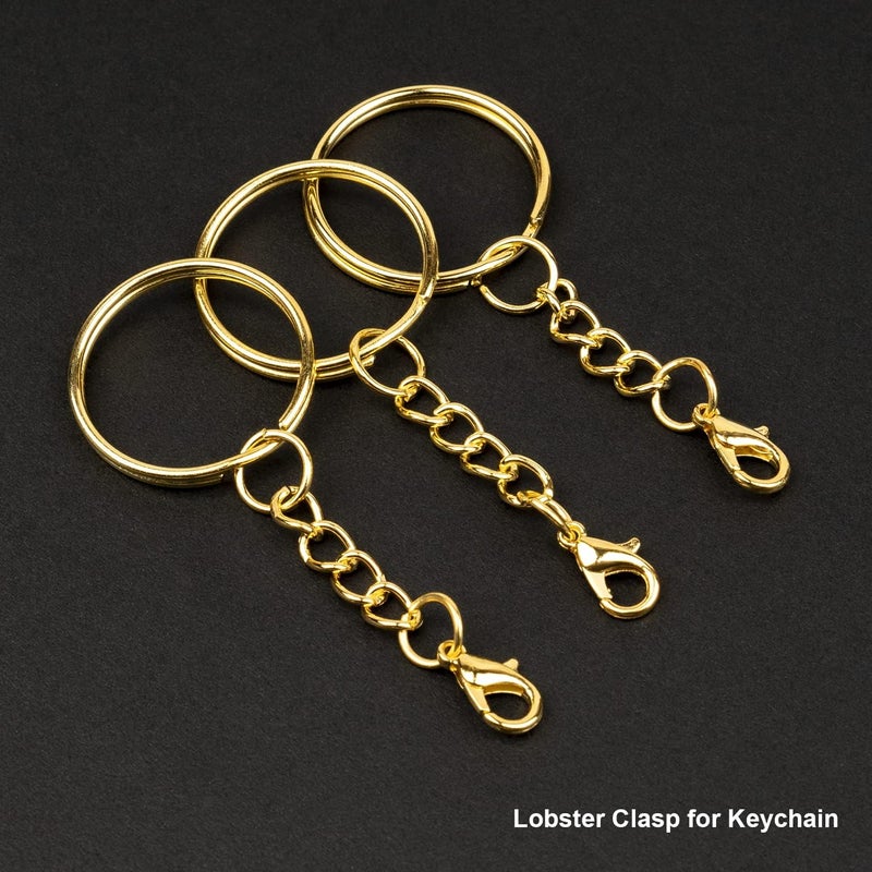 Weico Lobster Clasps, 100Pcs Gold Lobster Claw Clasps for Handmade Necklace, Bracelet Jewelry Making Accessories Fastener Hook(12mmx6mm) - Image 3