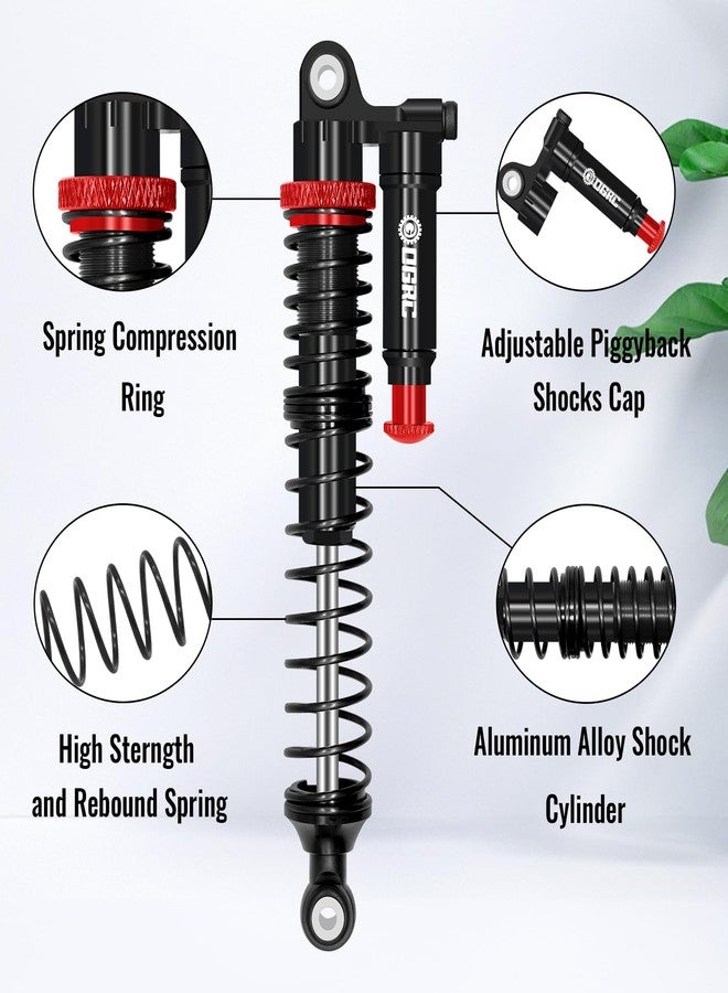 OGUNKE OGRC 100mm Aluminum Adjustable Piggyback Shock Absorber RC Damper for Axial SCX10 TRX4 TRX6 D90 1/10 RC Crawler Upgrade Parts (Black) - Image 5
