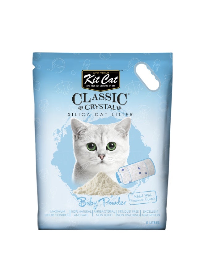 كيت كات رمل قطط كيت كات كلاسيك كريستال - بودرة أطفال (5 لتر)