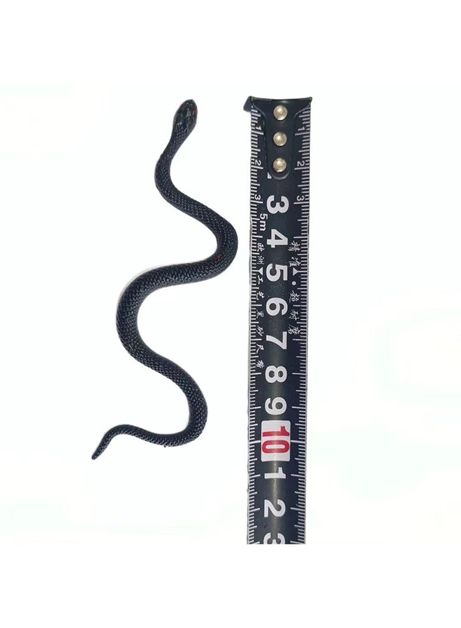 HY 10 Pieces Fake Snake Toys Rubber Simulated Snake Toys Realistic Snake Toys Prank Gift Party Decoration Garden Props Tricky Funny Toys - Image 5