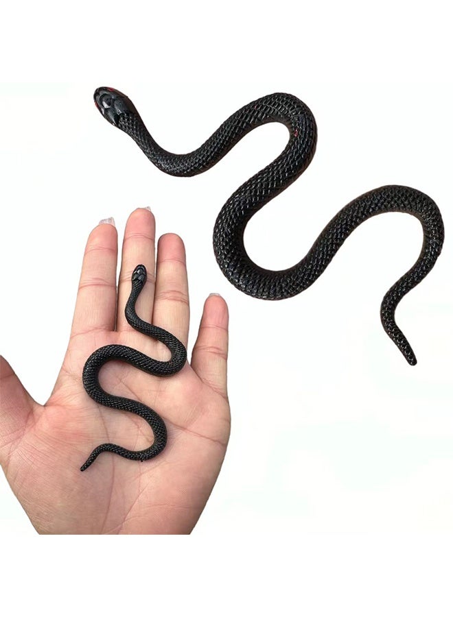 HY 10 Pieces Fake Snake Toys Rubber Simulated Snake Toys Realistic Snake Toys Prank Gift Party Decoration Garden Props Tricky Funny Toys - Image 3