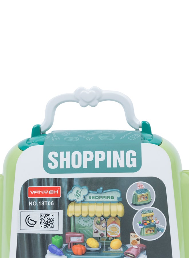 Toys Shopping Set For Kids 24 Piece, Childrensrole Play Kit, Shopping Set With Accessories In Carrying Bag  - Image 3