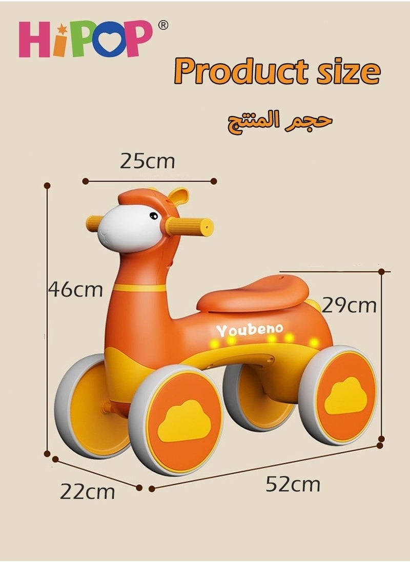 HIPOP - Balance Bike for Kids,Ride On Car with Light and Music,Friendly Training Balance,Ride On Toys as Children Gift - Image 1