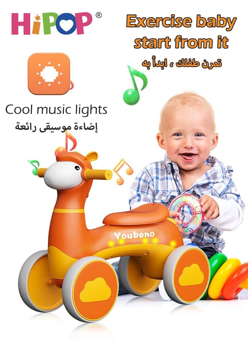 HIPOP - Balance Bike for Kids,Ride On Car with Light and Music,Friendly Training Balance,Ride On Toys as Children Gift - Image 1