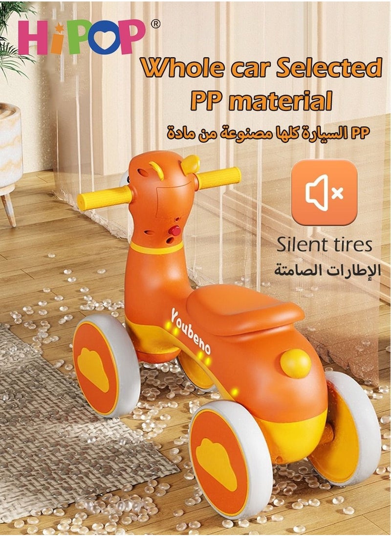 HIPOP - Balance Bike for Kids,Ride On Car with Light and Music,Friendly Training Balance,Ride On Toys as Children Gift - Image 1