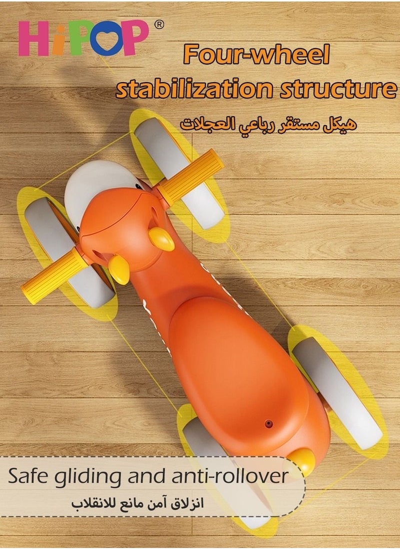 HIPOP - Balance Bike for Kids,Ride On Car with Light and Music,Friendly Training Balance,Ride On Toys as Children Gift - Image 1