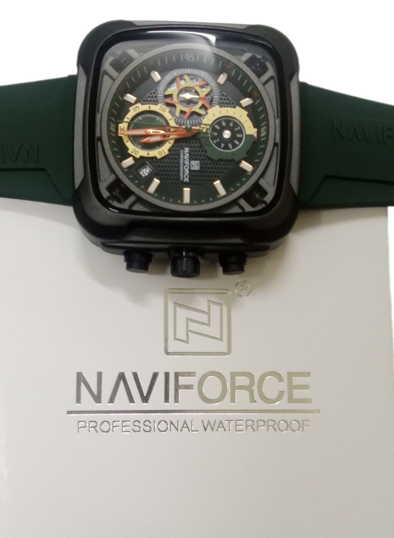 NAVIFORCE New NAVIFORCE Watch NF-8058 Men's Fashion Watch, Silicone Strap, Waterproof Men's Quartz Watch - Image 4