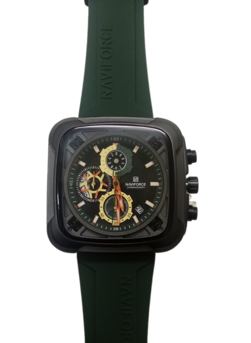 NAVIFORCE New NAVIFORCE Watch NF-8058 Men's Fashion Watch, Silicone Strap, Waterproof Men's Quartz Watch - Image 1