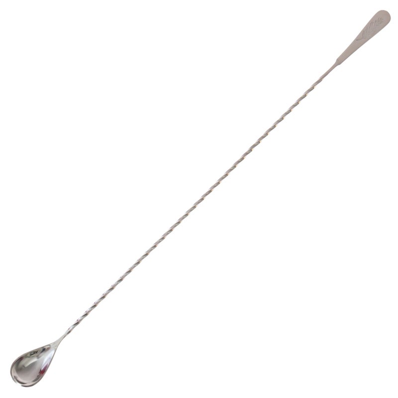18 Cocktail Mixing Glass Bar Spoon Long Handle Stainless Steel Drink Pitcher Mixer to Chill and Mix Stirred Drinks 1 Spoon