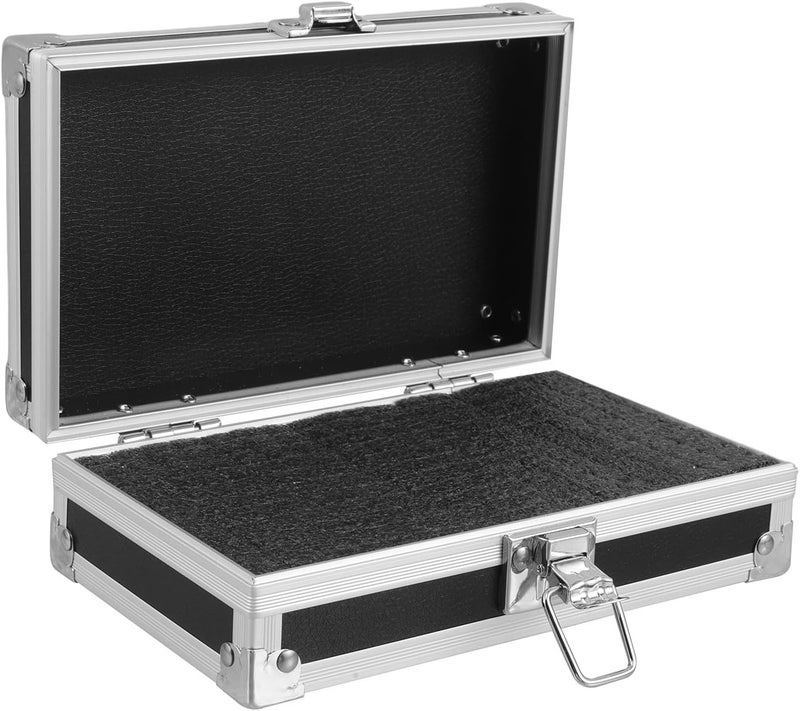 Portable Aluminum Hard Briefcase: 7in Shockproof Equipment Carrying Case with Pre-Cut Foam Lining - Protective Storage Case for Wireless Microphone Camera Accessories - Image 1