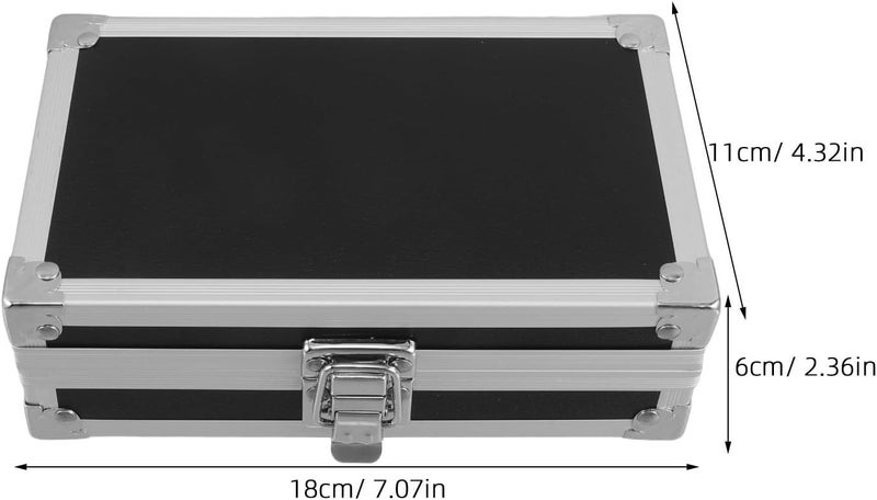 Portable Aluminum Hard Briefcase: 7in Shockproof Equipment Carrying Case with Pre-Cut Foam Lining - Protective Storage Case for Wireless Microphone Camera Accessories - Image 2