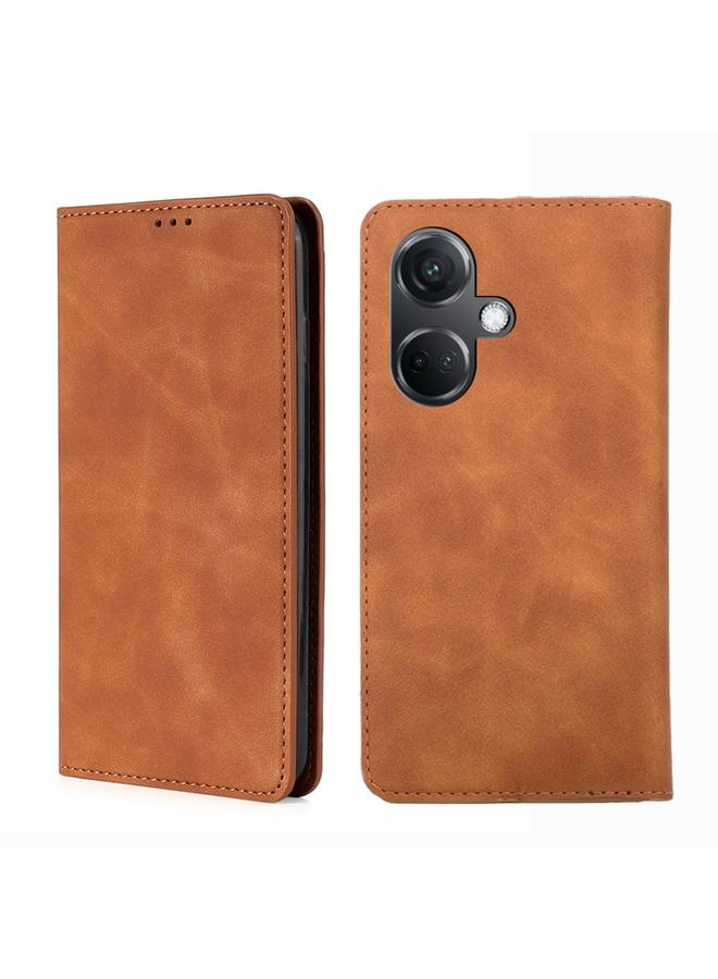 اس-توب جراب لهاتف OnePlus Nord CE3 5G جراب هاتف من الجلد المغناطيسي الملمس - Image 1