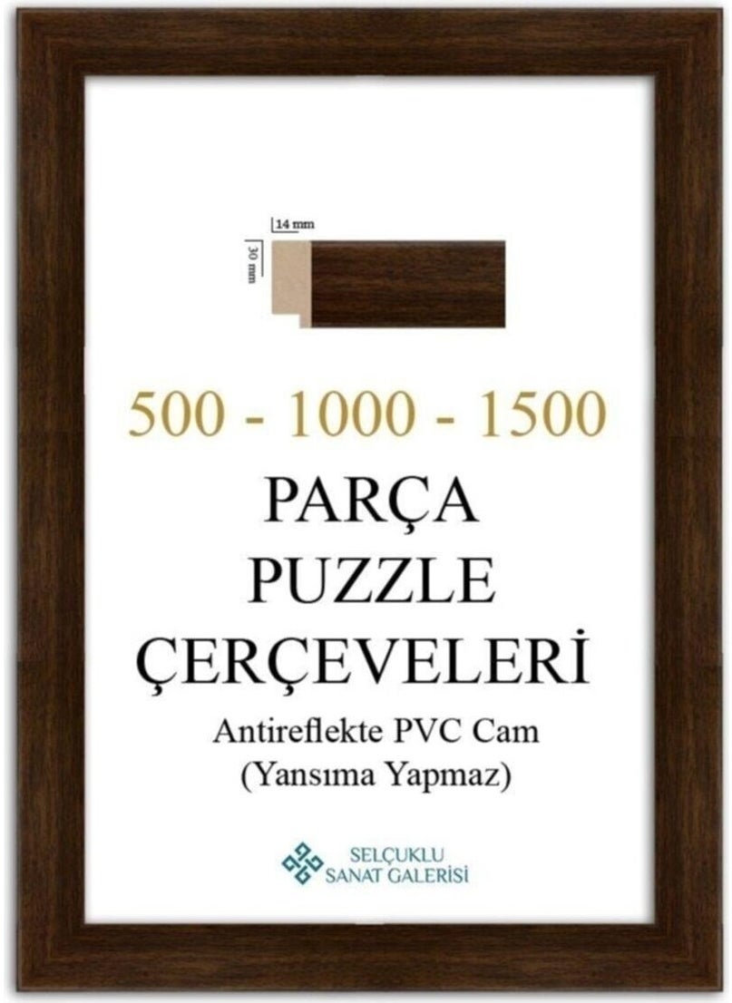 As Ticaret - Puzzle Frame 30 mm 35X50 cm (500 PIECES) Brown - Image 1