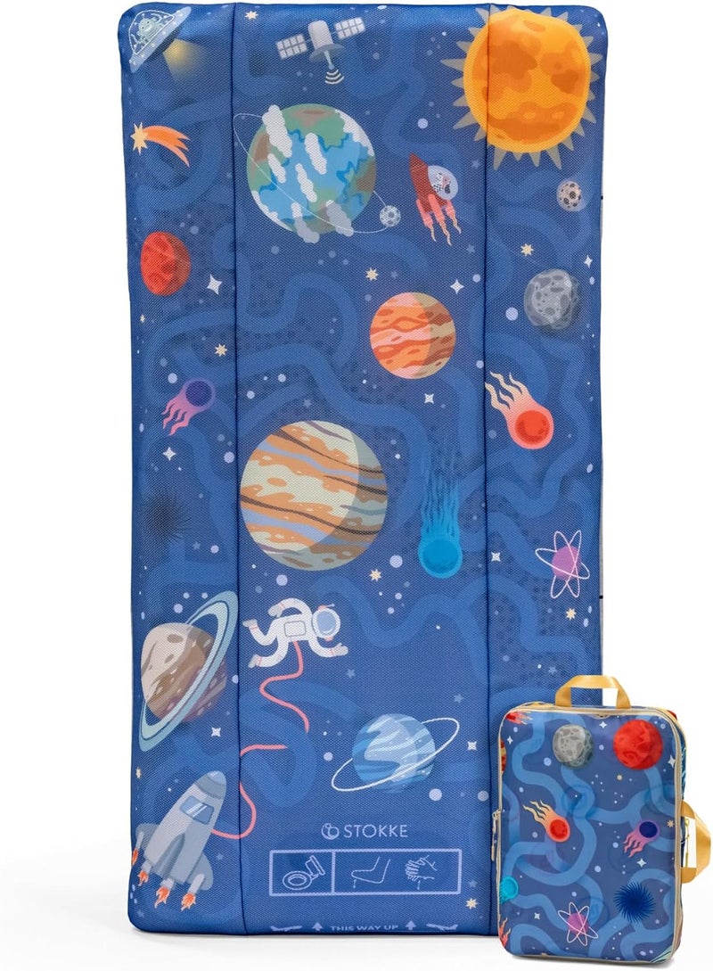 Stokke JetKids CloudSleeper, Space Maze - Inflatable Kids’ Travel Bed - Includes Integrated Pump, Fitted Sheet & Packing Cube - Best for Ages 2+ - Image 1