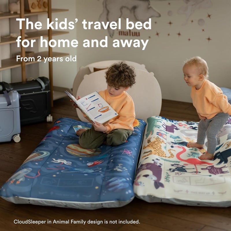 Stokke JetKids CloudSleeper, Space Maze - Inflatable Kids’ Travel Bed - Includes Integrated Pump, Fitted Sheet & Packing Cube - Best for Ages 2+ - Image 2