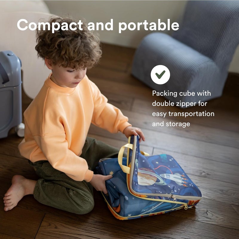 Stokke JetKids CloudSleeper, Space Maze - Inflatable Kids’ Travel Bed - Includes Integrated Pump, Fitted Sheet & Packing Cube - Best for Ages 2+ - Image 5