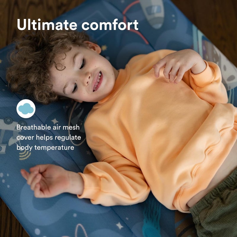 Stokke JetKids CloudSleeper, Space Maze - Inflatable Kids’ Travel Bed - Includes Integrated Pump, Fitted Sheet & Packing Cube - Best for Ages 2+ - Image 4