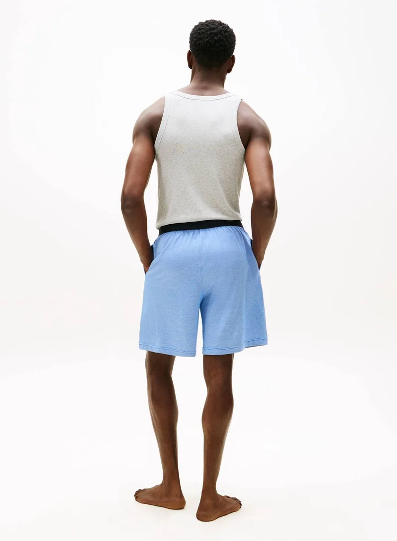 TOMMY HILFIGER Timeless Cobalt Mini Stripe Original Stripe Jersey Lounge Shorts for Men | Best Price UAE