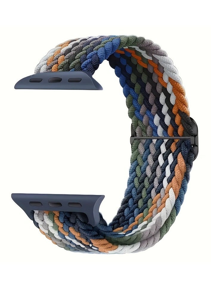 Generic - Nylon Braided Loop Strap For Apple Watch Band 49mm 45mm 41mm 44mm 42mm 40mm Adjustable Bracelet For iWatch Ultra2 9 8 7 6 5 4 3 SE - Image 1
