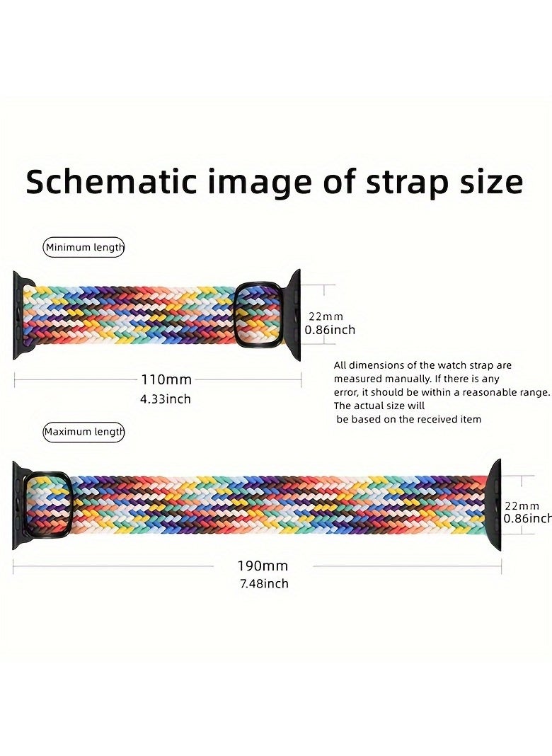 Generic - Nylon Braided Loop Strap For Apple Watch Band 49mm 45mm 41mm 44mm 42mm 40mm Adjustable Bracelet For iWatch Ultra2 9 8 7 6 5 4 3 SE - Image 1
