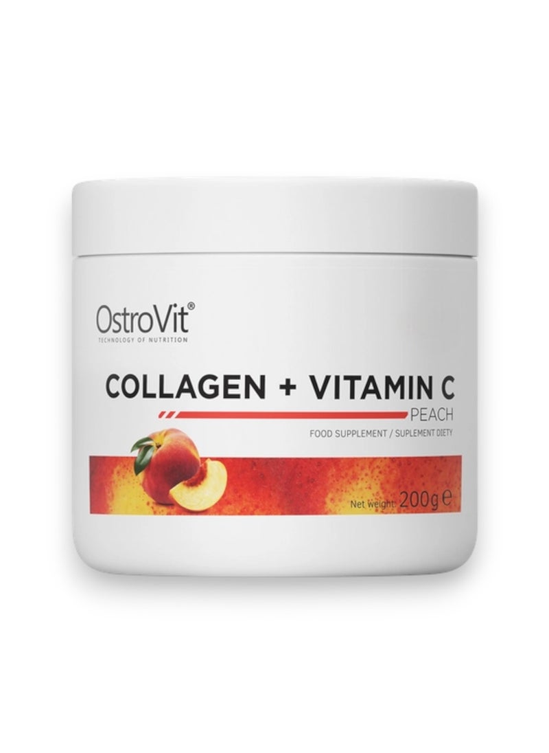 OstroVit - Collagen + Vitamin C, Peach Flavour, 200g - Image 1