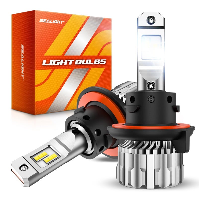 SEALIGHT H13 9008 Light Bulb 70000LM Super Brighter 6500K Cool White H13 Off Road Light Pack of 2 - Image 2