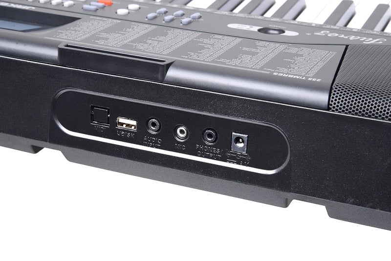 Juarez Opus JRK671 61-Key Portable Electronic Lighting Teaching Keyboard Piano with LCD Digital Display | Adapter | Key Note Stickers | Music Sheet Stand | 255 Rhythms | 255 Timbres | 50 Demos - Image 4