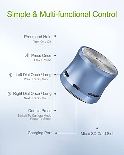 EWA مكبر صوت بلوتوث EWA A109mini مع مشعاع باس، باس مؤثر معزز، مكبر صوت محمول، مكبر صوت لاسلكي مثالي للسفر للمنزل، والمشي لمسافات طويلة والمزيد - Image 4
