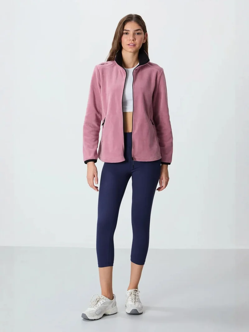 TOMMYLIFE TOMMY Women's Plush Zip-Front Sweatshirt