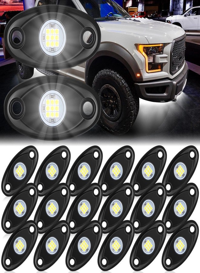 Treela 20 Pods Rock Lights White LED Lights for Car SUV Ambient Underglow Lights Waterproof Neon Trail Rig Lamp Lighting for Truck Motorcycle ATV UTV - Image 1