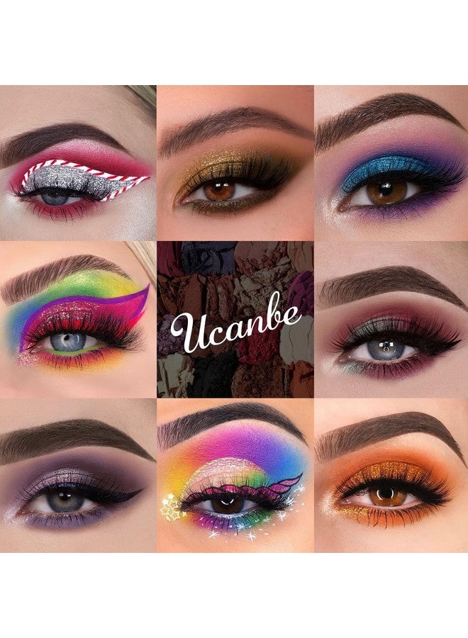 يوكانبي لوحة ظلال عيون احترافية مكونة من 86 لونًا مع مجموعة من 15 فرشاة مكياج، لامعة غير لامعة، تدوم طويلاً، شديدة الصبغة، مقاومة للماء، أحمر خدود، بودرة، هايلايتر، كل ذلك في واحد - Image 2