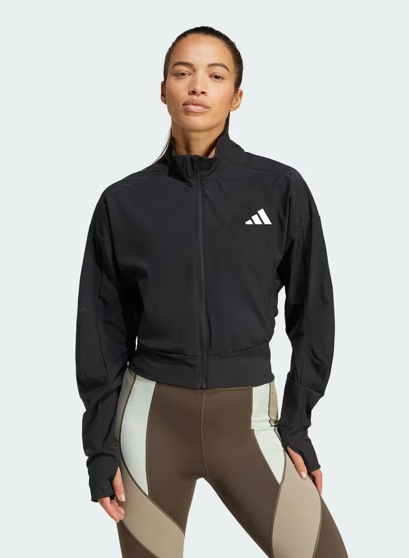 adidas High-rise elastic hem Full-Zip Training Jacket
