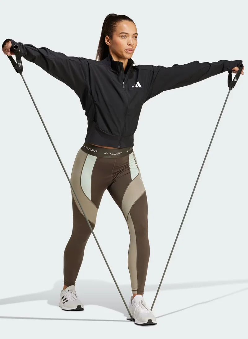adidas High-rise elastic hem Full-Zip Training Jacket