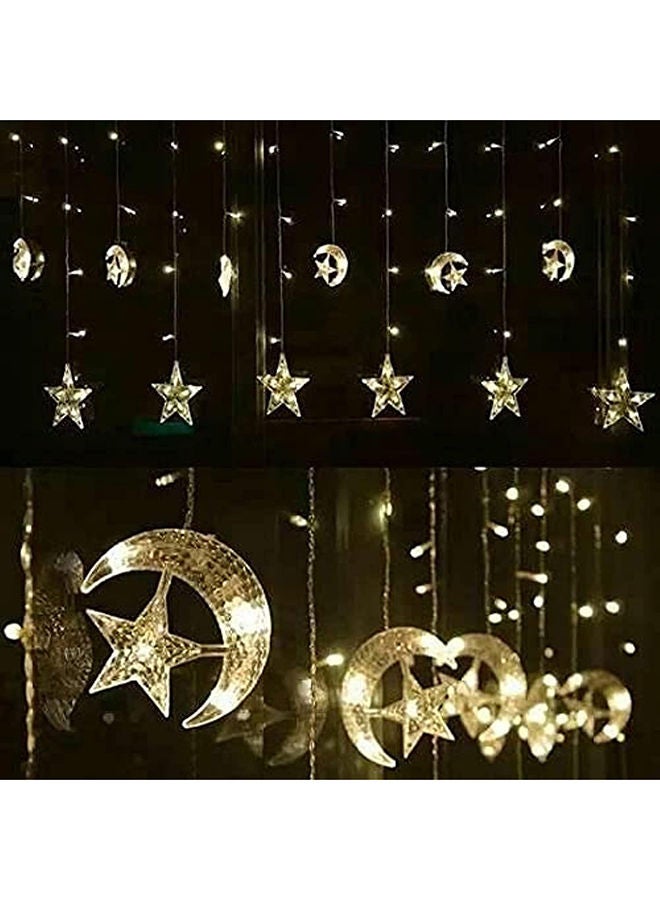 Ramadan Light Decoration Curtain - Star And Crescent 2.5M 