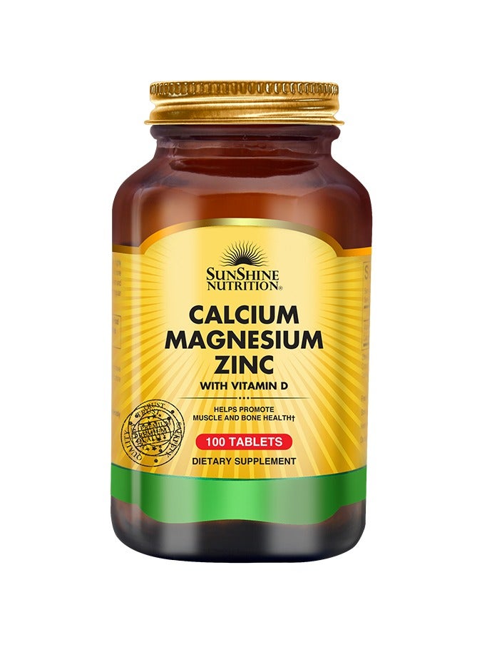 SUNSHINE NUTRITION Sunshine Nutrition Calcium Magnesium Zinc with Vitamin D3 (100 Tablets) 