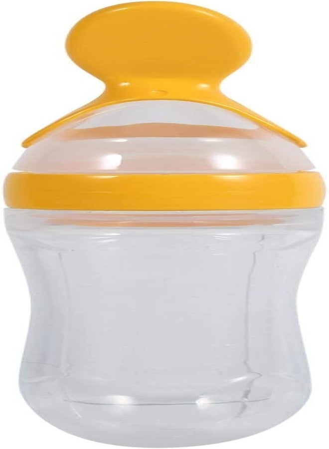 KETKAR Baby Silicone Feeding Bottle Spoon Baby Food Feeder with Standing Base for Infant Dispensing and Feeding (Yellow) - Image 1