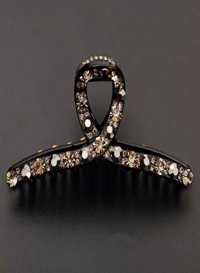 SINIDE Crystal Hair Claw Clips, Rhinestone Plastic Claw Clips Nonslip Acrylic Metal Jaw Clip for Thick Long Hair, Fashion Elegant Clamps Accessories for Women Strong Hold Barrette for Styling (3 Pack) - Image 4