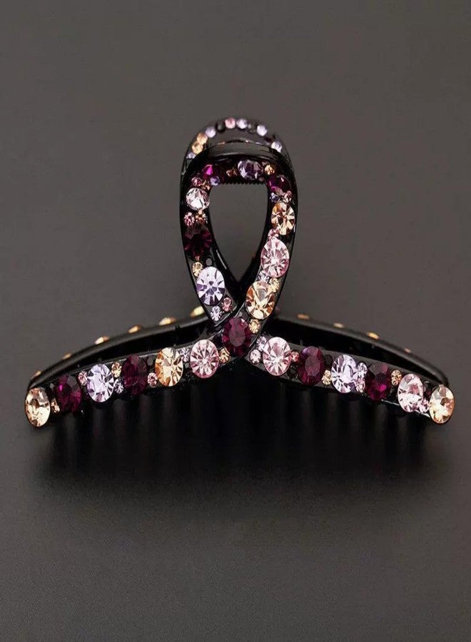 SINIDE Crystal Hair Claw Clips, Rhinestone Plastic Claw Clips Nonslip Acrylic Metal Jaw Clip for Thick Long Hair, Fashion Elegant Clamps Accessories for Women Strong Hold Barrette for Styling (3 Pack) - Image 3