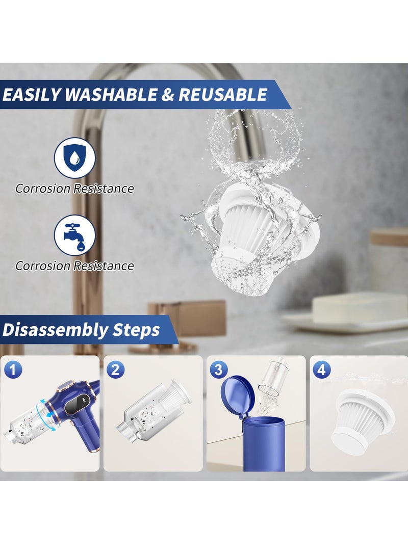 كابتن تيك Handheld Vacuum Cleaner Cordless Computer Vacuum Cleaner Rechargeable Vacuum Cleaner Car Vacuum Cleaner 4 in 1 Mini Portable Car Accessories with 2 Filters for Car Home Travel RV Camper - Image 5