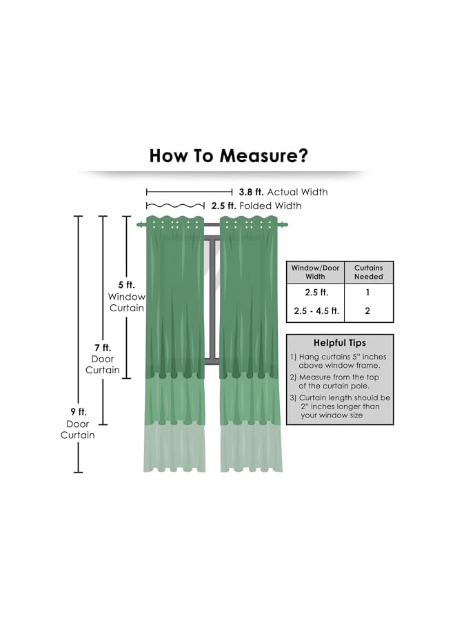 The Bros ستارة نافذة من قماش الساتان الصناعي الفاخر 152 سم، لون أزرق مائل إلى الأخضر، تغطية كاملة 100%، مع حلقات، عبوة من 1 - Image 5