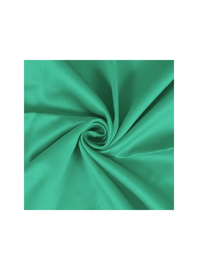 The Bros ستارة نافذة من قماش الساتان الصناعي الفاخر 152 سم، لون أزرق مائل إلى الأخضر، تغطية كاملة 100%، مع حلقات، عبوة من 1 - Image 3