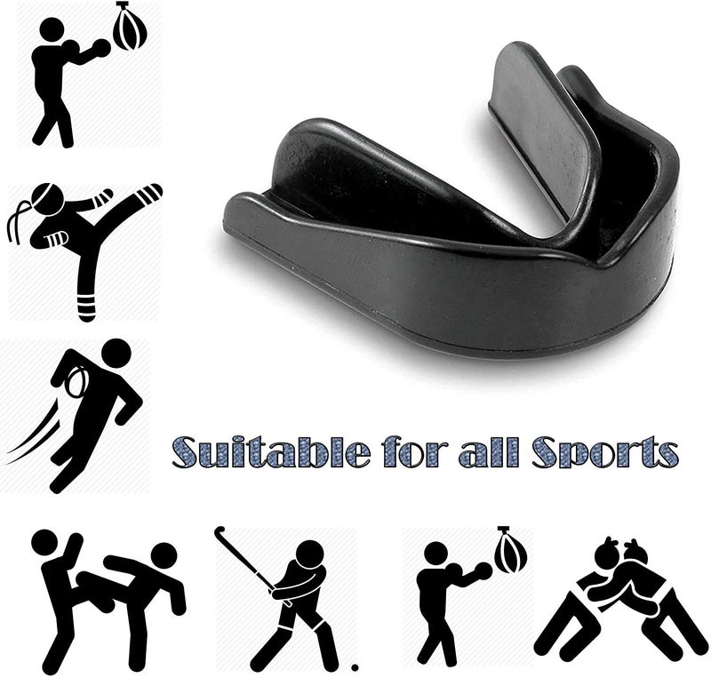 DRANGE حارس الفم / واقي اللثة - للملاكمة، MMA، الرجبي، موياي تاي، الهوكي، الجودو، الكاراتيه والفنون القتالية وجميع الرياضات الاحتكاكية عبوة من 1 (أسود) - Image 3