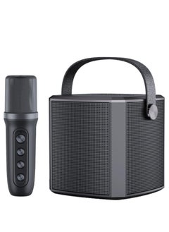Karaoke Machine with Bluetooth, Microphones, Portable PA System & Speaker – Wireless Karaoke Set, Bluetooth Karaoke System for Singing, Parties & Events (Black)