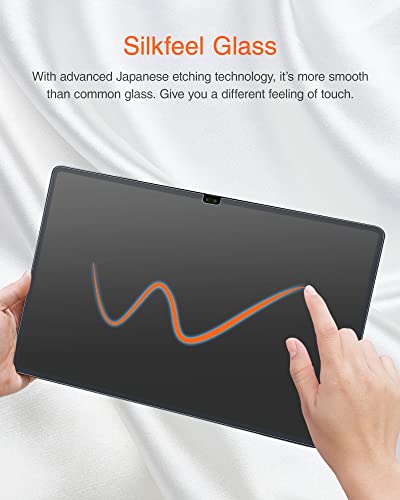KCT Nano-Texture Glass Screen Protector Compatible with Samsung Galaxy Tab S10 Ultra /S9 Ultra / S8 Ultra 14.6 Inch,Touch Like Silk, Auto-Alignment Tool, Matte Tempered Glass - Image 3