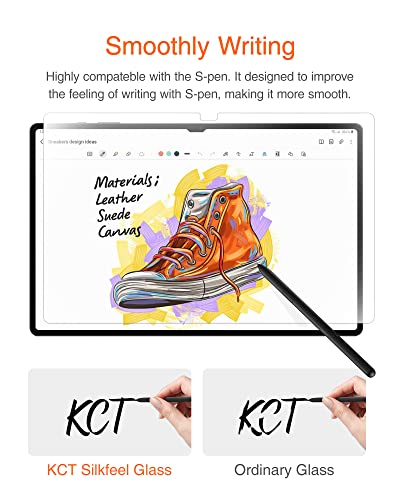 KCT Nano-Texture Glass Screen Protector Compatible with Samsung Galaxy Tab S10 Ultra /S9 Ultra / S8 Ultra 14.6 Inch,Touch Like Silk, Auto-Alignment Tool, Matte Tempered Glass - Image 4
