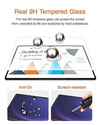 KCT Nano-Texture Glass Screen Protector Compatible with Samsung Galaxy Tab S10 Ultra /S9 Ultra / S8 Ultra 14.6 Inch,Touch Like Silk, Auto-Alignment Tool, Matte Tempered Glass - Image 5
