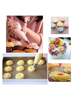 ECVV ECVV 100Pcs Disposable Cream Pastry Bags Cake Icing Piping Baking Bags Desserts Decoration Tools 12.2 X 8.2 Inches (31 X 21Cm)  - Image 2